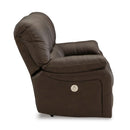 Manufacturer Color_Dark Brown  -- Leesworth Reclining Leather Match Loveseat IMAGE 4