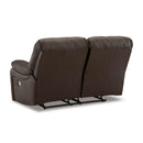  Manufacturer Color_Dark Brown  -- Leesworth Reclining Leather Match Loveseat IMAGE 5
