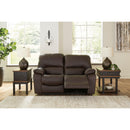  Manufacturer Color_Dark Brown  -- Leesworth Reclining Leather Match Loveseat IMAGE 6