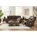  Manufacturer Color_Dark Brown  -- Leesworth Reclining Leather Match Loveseat IMAGE 9