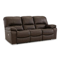  Manufacturer Color_Dark Brown  -- Leesworth Power Reclining Leather Match Sofa IMAGE 1