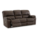 Manufacturer Color_Dark Brown  -- Leesworth Power Reclining Leather Match Sofa IMAGE 2