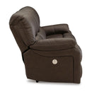  Manufacturer Color_Dark Brown  -- Leesworth Power Reclining Leather Match Sofa IMAGE 4