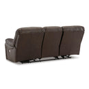  Manufacturer Color_Dark Brown  -- Leesworth Power Reclining Leather Match Sofa IMAGE 5