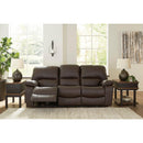  Manufacturer Color_Dark Brown  -- Leesworth Power Reclining Leather Match Sofa IMAGE 6