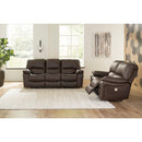  Manufacturer Color_Dark Brown  -- Leesworth Power Reclining Leather Match Sofa IMAGE 8