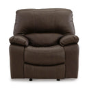  Manufacturer Color_Dark Brown  -- Leesworth Power Rocker Leather Match Recliner IMAGE 3