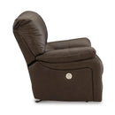  Manufacturer Color_Dark Brown  -- Leesworth Power Rocker Leather Match Recliner IMAGE 4