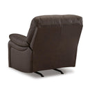  Manufacturer Color_Dark Brown  -- Leesworth Power Rocker Leather Match Recliner IMAGE 5