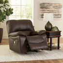  Manufacturer Color_Dark Brown  -- Leesworth Power Rocker Leather Match Recliner IMAGE 7