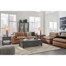  Manufacturer Color_Caramel  -- Emilia Stationary Leather Match Loveseat IMAGE 6