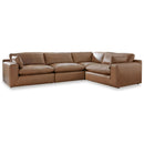  Manufacturer Color_Caramel  -- Emilia Leather Match 4 pc Sectional IMAGE 1