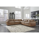  Manufacturer Color_Caramel  -- Emilia Leather Match 5 pc Sectional IMAGE 2