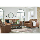  Manufacturer Color_Caramel  -- Bolsena Stationary Leather Match Loveseat IMAGE 13