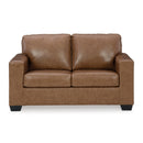 Manufacturer Color_Caramel  -- Bolsena Stationary Leather Match Loveseat IMAGE 2