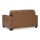  Manufacturer Color_Caramel  -- Bolsena Stationary Leather Match Loveseat IMAGE 4