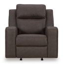  Manufacturer Color_Umber  -- Lavenhorne Rocker Leather Look Recliner IMAGE 3