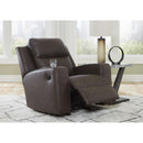  Manufacturer Color_Umber  -- Lavenhorne Rocker Leather Look Recliner IMAGE 8
