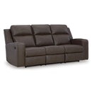  Manufacturer Color_Umber  -- Lavenhorne Reclining Leather Look Sofa IMAGE 1