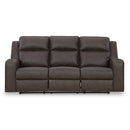  Manufacturer Color_Umber  -- Lavenhorne Reclining Leather Look Sofa IMAGE 3