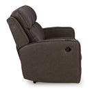  Manufacturer Color_Umber  -- Lavenhorne Reclining Leather Look Sofa IMAGE 4