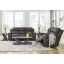  Manufacturer Color_Umber  -- Lavenhorne Reclining Leather Look Loveseat with Console IMAGE 13