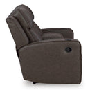 Manufacturer Color_Umber  -- Lavenhorne Reclining Leather Look Loveseat with Console IMAGE 4