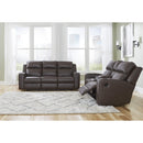  Manufacturer Color_Umber  -- Lavenhorne Reclining Leather Look Loveseat with Console IMAGE 8