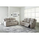  Manufacturer Color_Pebble  -- Lavenhorne 6330794 Double Reclining Loveseat with Console IMAGE 9