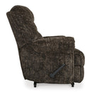  Manufacturer Color_Chocolate  -- Movie Man Fabric Recliner with Wall Recline IMAGE 4