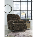  Manufacturer Color_Chocolate  -- Movie Man Fabric Recliner with Wall Recline IMAGE 7