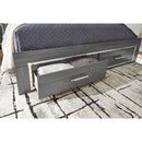  Lodanna B214B13 King Panel Bed with 2 Storage Drawers IMAGE 3