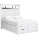  Size_Queen  -- Ashbryn Panel Bed with Storage IMAGE 1