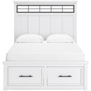  Size_Queen  -- Ashbryn Panel Bed with Storage IMAGE 2
