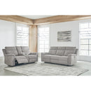  Manufacturer Color_Ash  -- Barnsana Power Reclining Fabric Loveseat with Console IMAGE 11