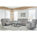  Manufacturer Color_Ash  -- Barnsana Power Reclining Fabric Loveseat with Console IMAGE 14