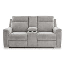  Manufacturer Color_Ash  -- Barnsana Power Reclining Fabric Loveseat with Console IMAGE 3