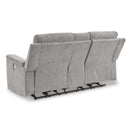  Manufacturer Color_Ash  -- Barnsana Power Reclining Fabric Loveseat with Console IMAGE 5