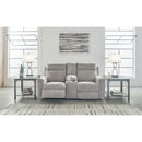  Manufacturer Color_Ash  -- Barnsana Power Reclining Fabric Loveseat with Console IMAGE 6