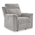  Manufacturer Color_Ash  -- Barnsana Power Rocker Fabric Recliner IMAGE 1