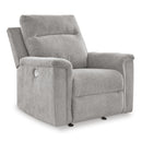  Manufacturer Color_Ash  -- Barnsana Power Rocker Fabric Recliner IMAGE 1