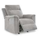  Manufacturer Color_Ash  -- Barnsana Power Rocker Fabric Recliner IMAGE 2
