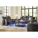  Manufacturer Color_Shadow  -- Fyne Dyme Power Leather Look Recliner IMAGE 11
