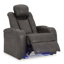  Manufacturer Color_Shadow  -- Fyne Dyme Power Leather Look Recliner IMAGE 2