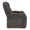  Manufacturer Color_Shadow  -- Fyne Dyme Power Leather Look Recliner IMAGE 4