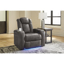  Manufacturer Color_Shadow  -- Fyne Dyme Power Leather Look Recliner IMAGE 6