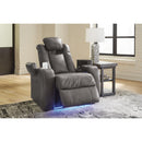  Manufacturer Color_Shadow  -- Fyne Dyme Power Leather Look Recliner IMAGE 7