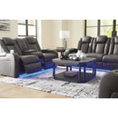  Manufacturer Color_Shadow  -- Fyne Dyme Power Reclining Leather Look Sofa IMAGE 15