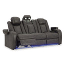  Manufacturer Color_Shadow  -- Fyne Dyme Power Reclining Leather Look Sofa IMAGE 2