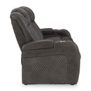  Manufacturer Color_Shadow  -- Fyne Dyme Power Reclining Leather Look Sofa IMAGE 4